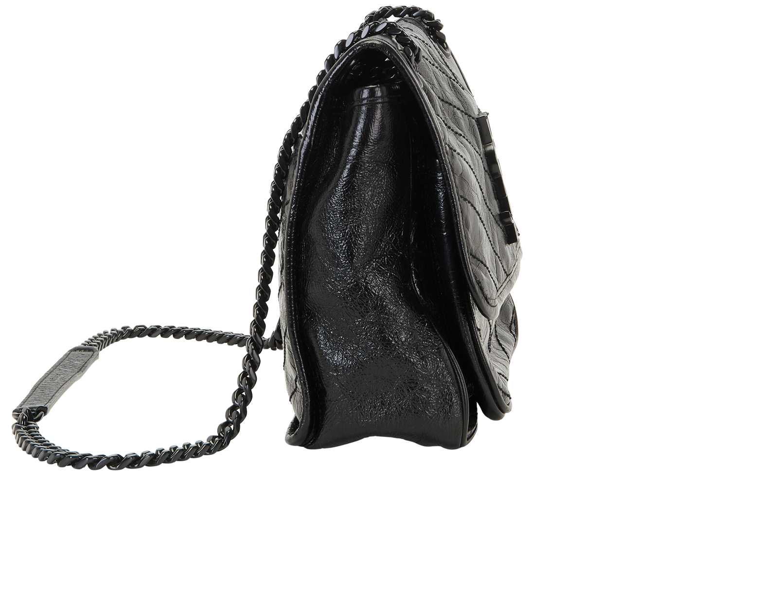 Medium Niki, &pound;1,200, Handbags, Black, Leather, Side view